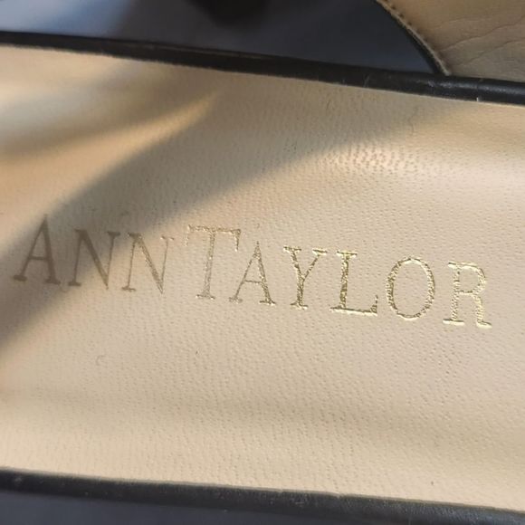Ann Taylor Carolina Heels Open Toe Sandal Black Womens Size 7M - Picture 4 of 14
